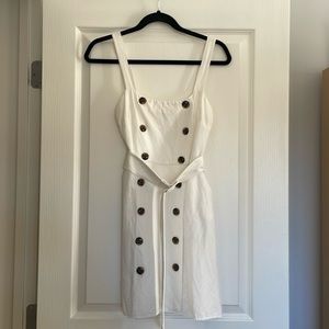 Linen Button Dress with Belt
